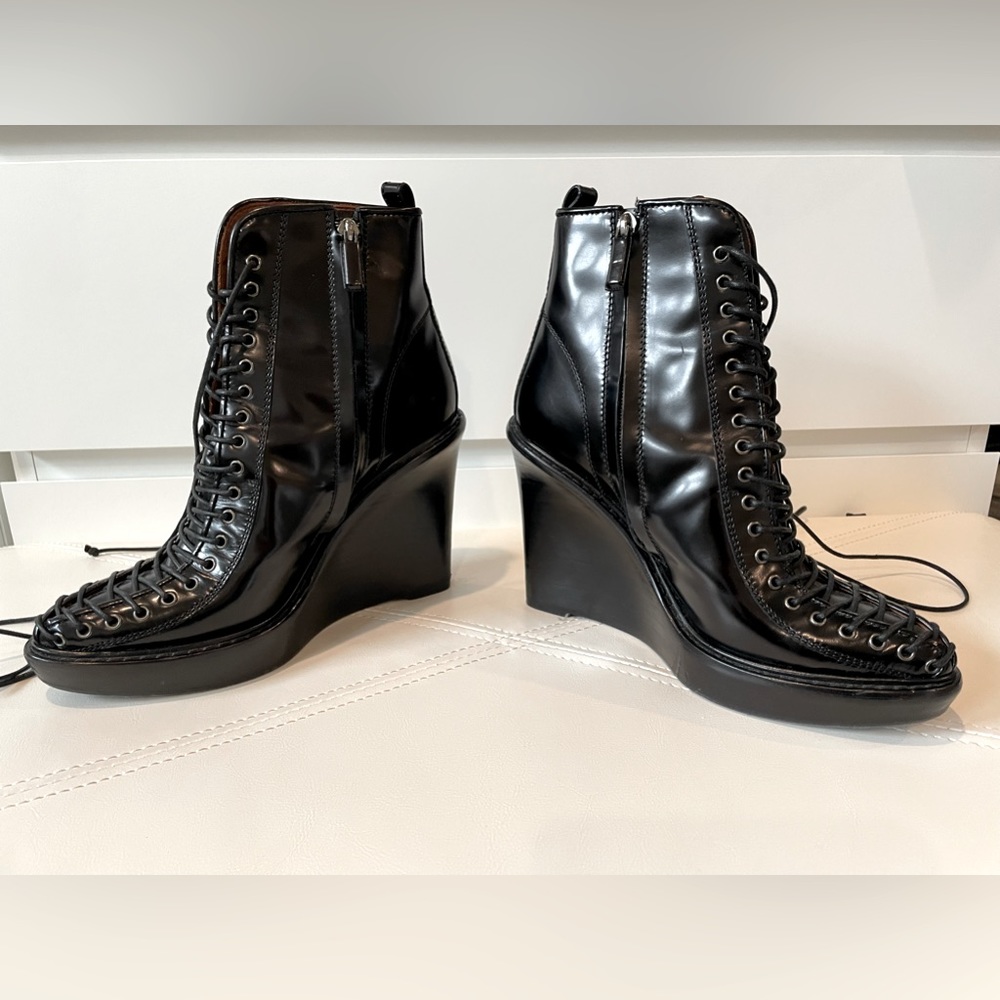 Lanvin high heel wedge ankle boots